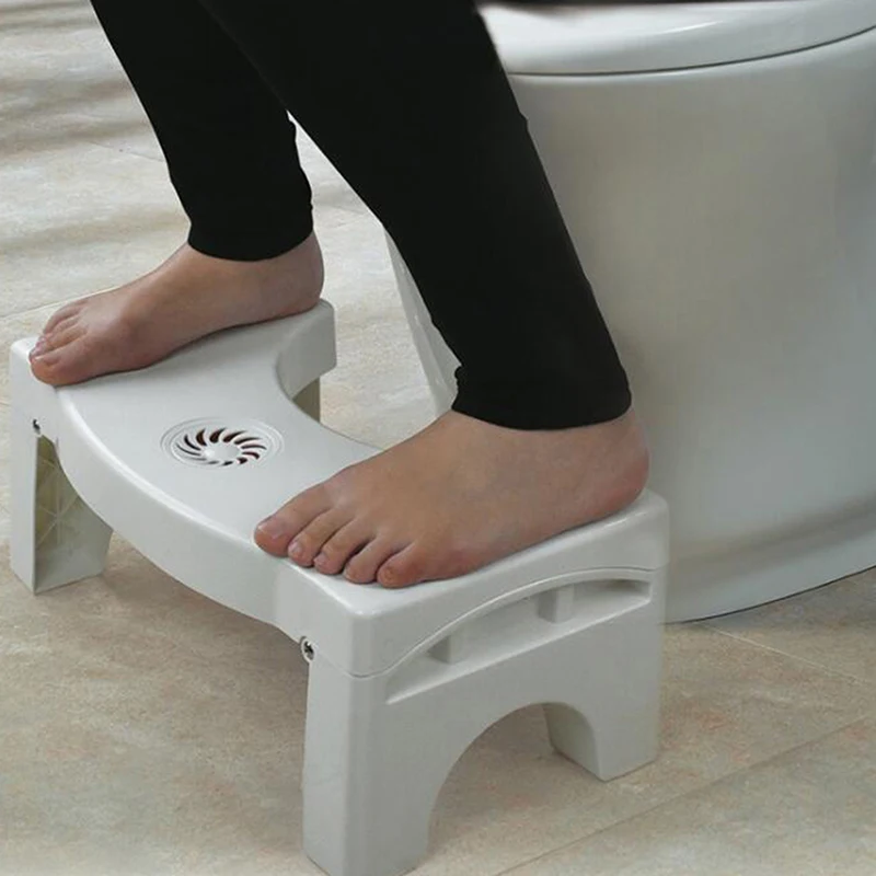 

Foldable Plastic Footstool Squatting Stool Bathroom Anti Constipation For Kids