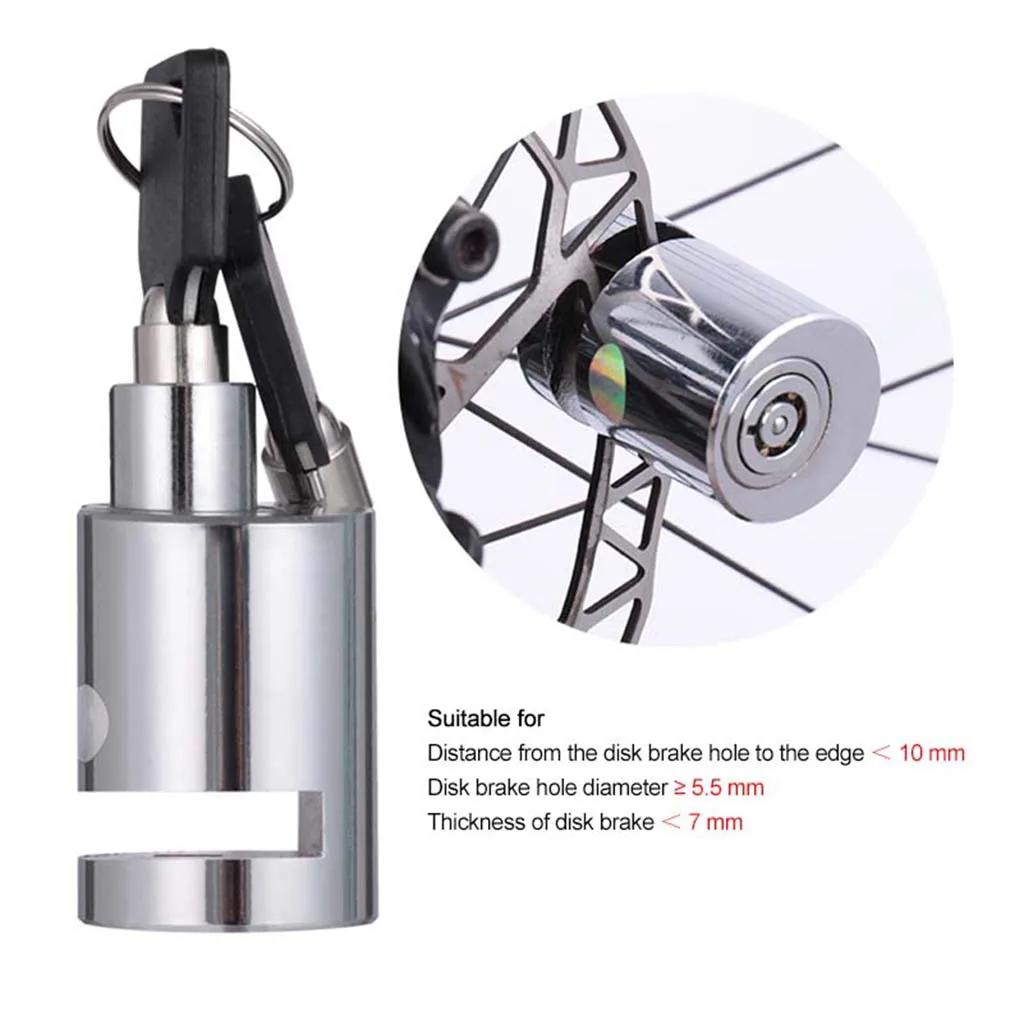 Motorcycle Scooter Security Anti-theft Wheel Cycling Bike Bicycle Disc Brake Lock with 2 Keys