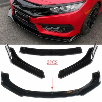 

3PCS Matte Front Bumper Lip Body Kit Spoiler Splitters For BMW for Audi for Honda for Civic