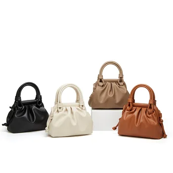 

Women's bag 2020 new PU ladies portable bag dumpling-shaped fold cloud bag fashion Korean shoulder messenger bag