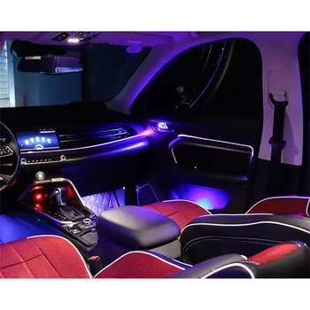 

1 To 5 Car Interior Light Sound Active EL Neon Strip Bluetooth Phone Control Atmosphere Light RGB LED Multicolor Light Colorful