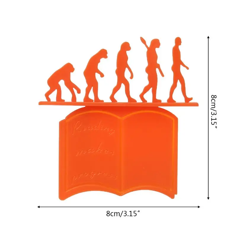 Creative Theory of Evolution Bookmark 3D Silicone Reading Book Holder Stationery