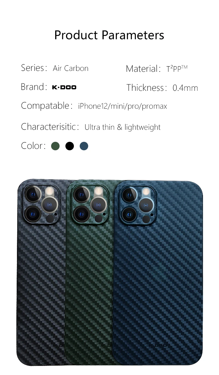 best iphone 13 case K-Doo Carbon Fiber Pattern Ultra Slim PC Case for iPhone 13 12 mini 12 Pro Max 13 Pro Max 11 Pro Max Lens Protection Phone Cover best iphone 13 case