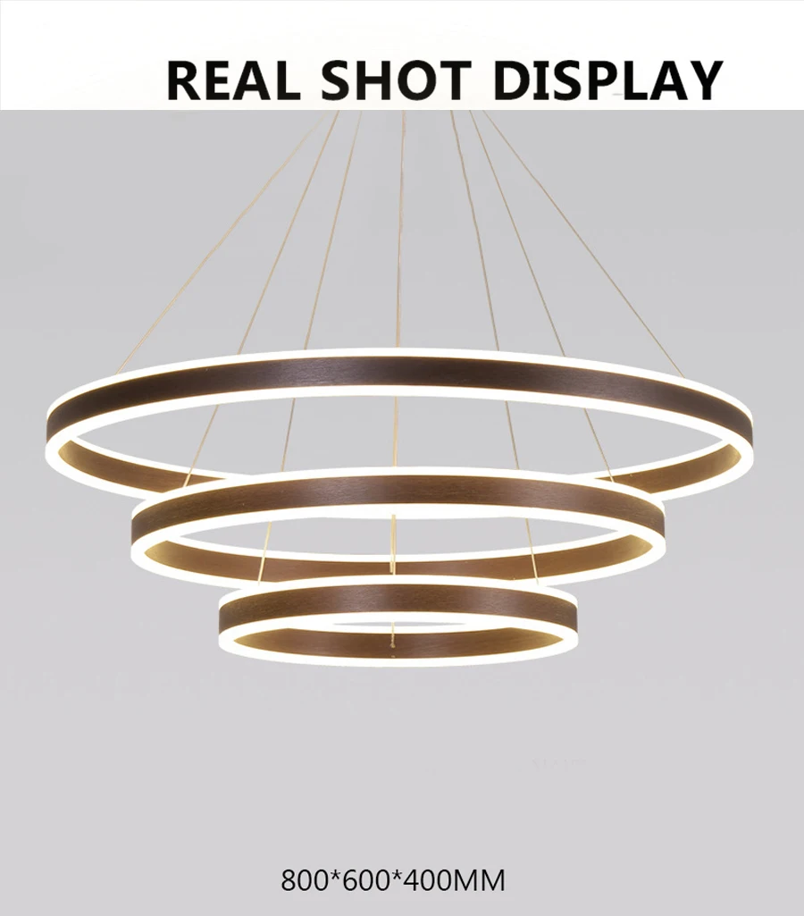 Pingente de Luz Moderno Casa Sala Estar Jantar Luminárias Teto Luminária Ouro Browm Circlehanging Lâmpadas Led 8 Luzes de teto