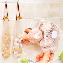 Reusable Storage Hanging Bag Kitchen Fruits Vegetables Grocery Produce Bags Mesh Ecology Shopping Tote Bag Onion Organization