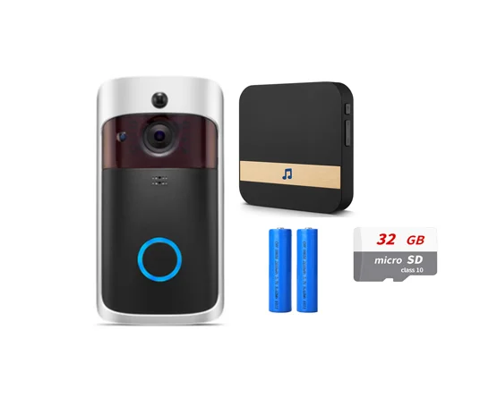 Set 5 Умный wifi дверной звонок Deurbel видеодомофон Deurbel 720P Telefoontje дверной звонок домашняя охранная сигнализация IR Nachtzicht IP камера 1MP - Цвет: Set 5
