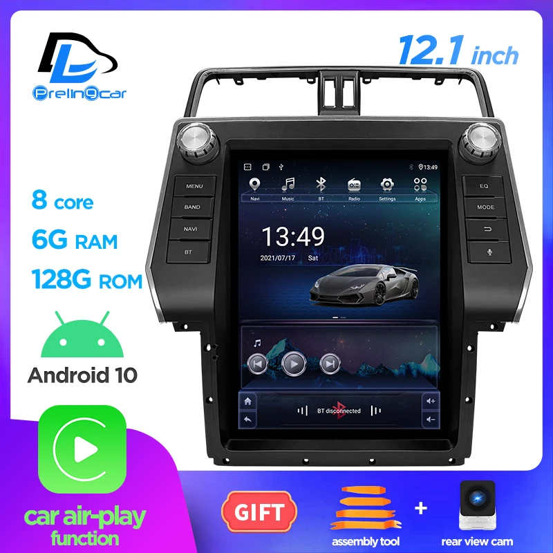 12 1 дюймовый автомобильный Android 10 радио плеер для Toyota Land Cruiser Prado 2018 мультимедийный
