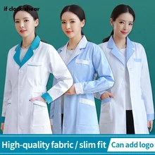 Униформа медсестры для женщин, медицинская хирургическая униформа, аптека, костюм врача, рабочая одежда, Женская Больничная медицинская одежда, белые пальто