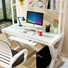 Компьютерный настольный стол простой стол книжная полка комбинированная ПК Настольная стеклянная Многофункциональная подставка для ноутбука