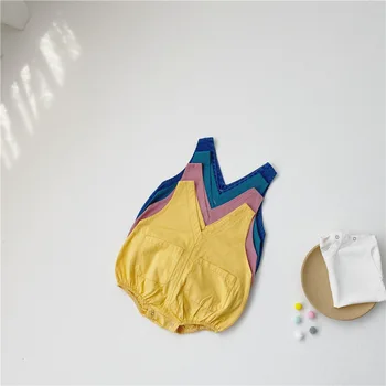 

2020 Summer Infant Thin Denim Short-Sleeved T Shirt and Bodysuits