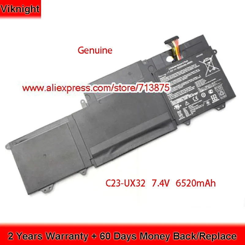 Натуральная 7 4 V 6520 мА/ч C23-UX32 Батарея для ASUS UX32VD UX32A UX32 VivoBook U38N U38DT UX32V ноутбук |