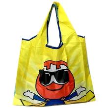 Сумка-тоут, складная, Цвета Эко, многоразовая, полиэстер, переносная сумка через плечо, мультяшная, зеленая, складная, сумка для покупок