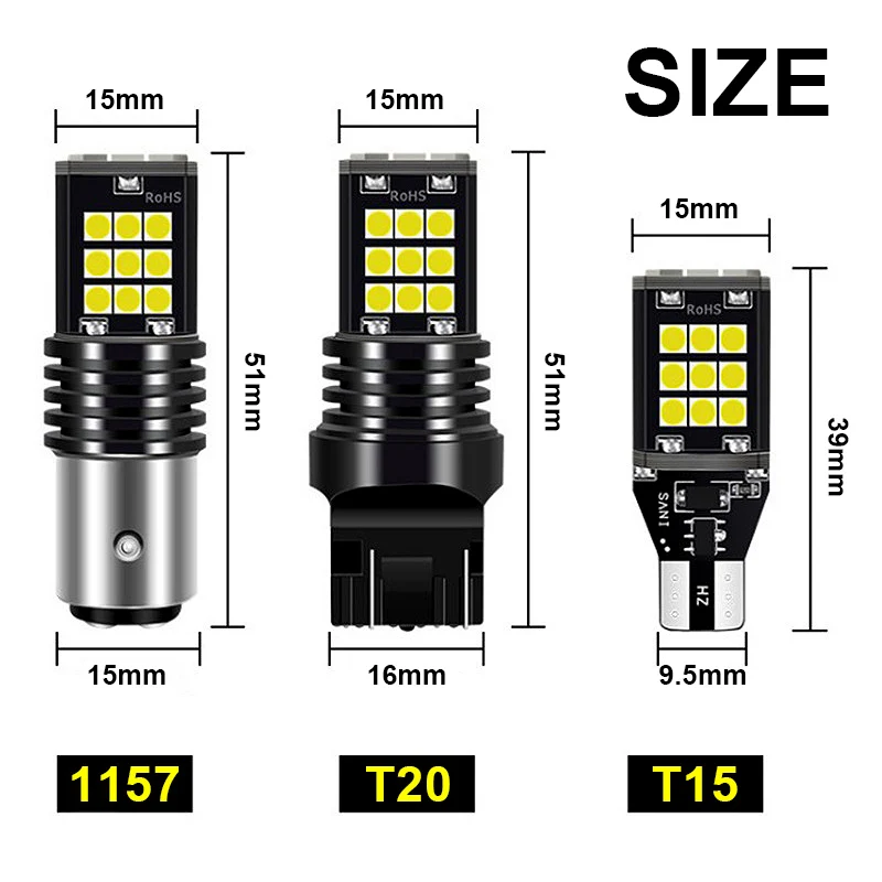 

Лампа светодиодная Canbus Ba15s 1157 PY21W Bau15s 1156 Led Bay15d P21/5w T15 T20