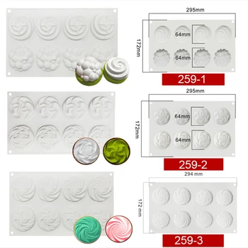 

2 Piece Bubble Origami Spiral Flower Two-in-One Mousse Silicone Cake Mold Cross-Border Explosion Tower Ring DIY Baking Mold