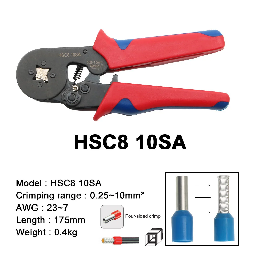 HSC8 6-6 HSC8 6-4 мини-типа саморегулируемые обжимные плоскогубцы 0,25-6 мм 6-16 мм мульти инструменты руки плоскогубцы Топ бренд LUBAN