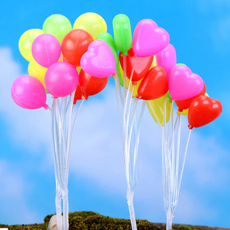 Mini Miniature Heart Shape balloon Plant Fairy Dollhouse Decor Garden Ornament Figurines Free shipping