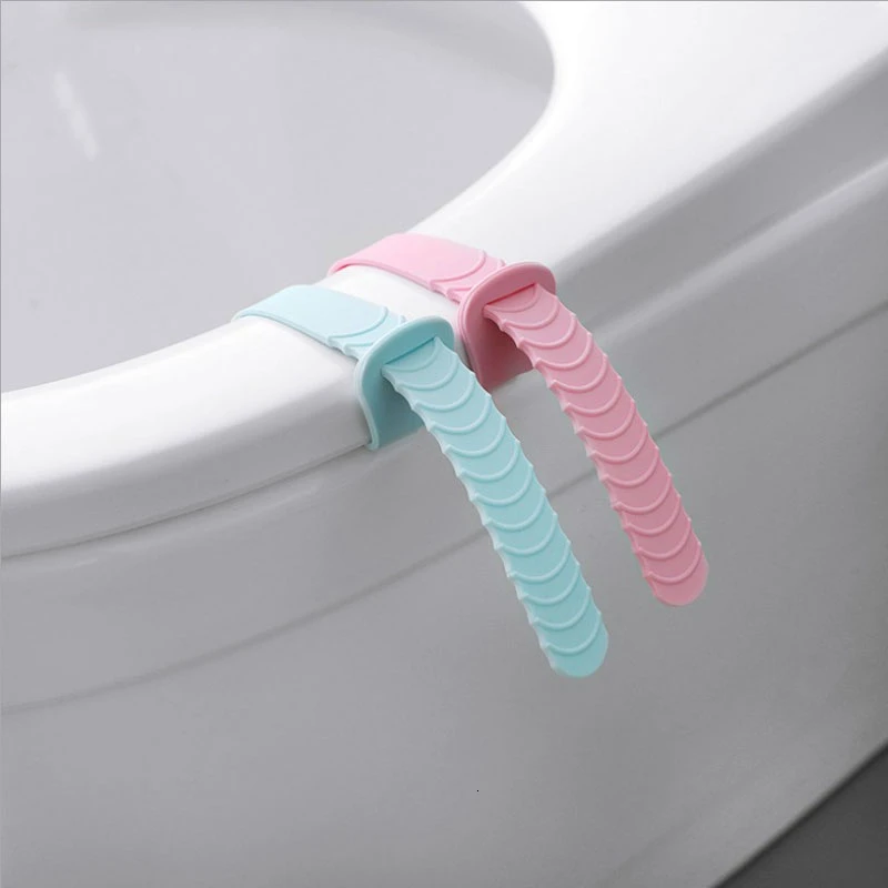 

Adjustable Silicone Toilet Seat Cover Handle Lifters Toilet Seat Convenient Neat Toilet Lifting Cover Handle Bathroom Gadgets
