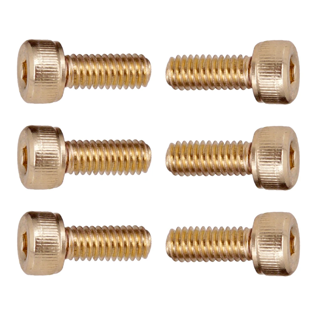 6 Pieces Electric Guitar Locking String Nut Clamp Hexagon screws M4
