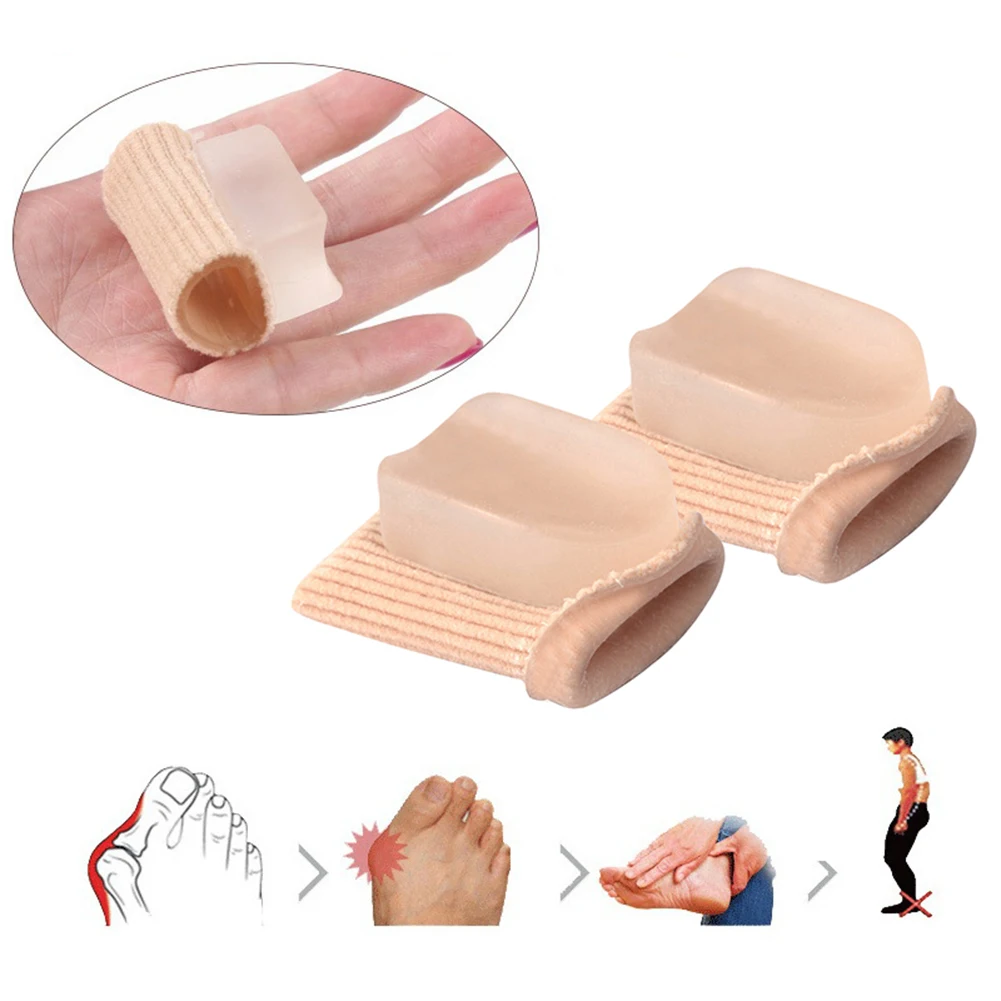 2Pcs Toe Separator Hallux Valgus Bunion Corrector Orthotics Feet Bone Thumb Adjuster Correction Pedicure Sock Straightener
