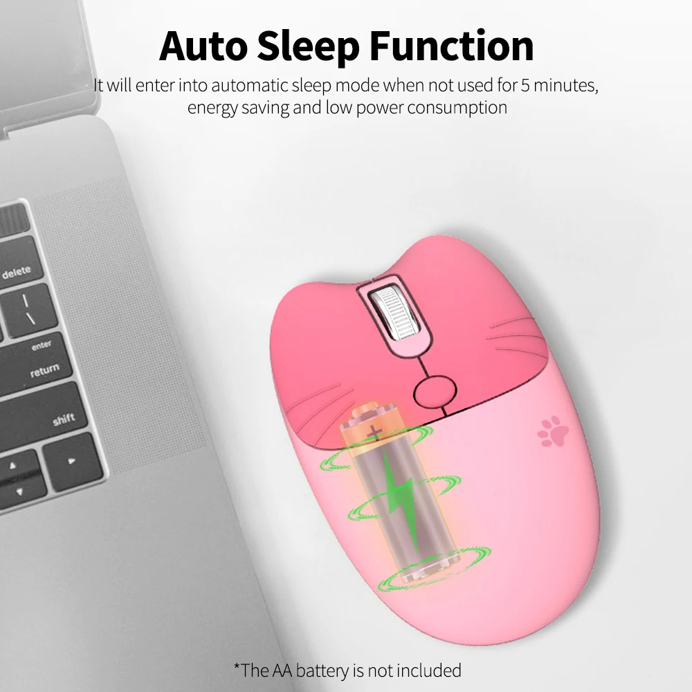 Mofii 2.4G Wireless Mouse M3 Gaming Mouse Ergonomic Office Mice Auto Sleep Low Noise 1600DPI for Desktop Computer Laptop