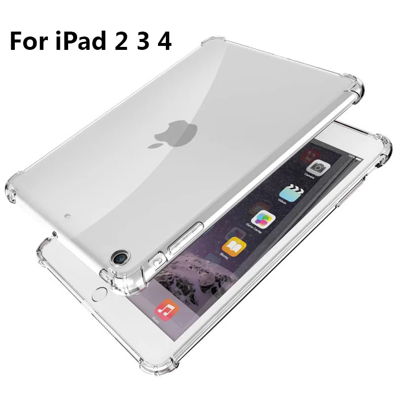 Shockproof Silicon Case For New iPad Air 1 Air 2 Pro 10.5 9.7 Mini 2 3 4 Case Soft Cover for iPad ipad3 Air 2 Pro 10.5 - Цвет: For ipad 2 3 4