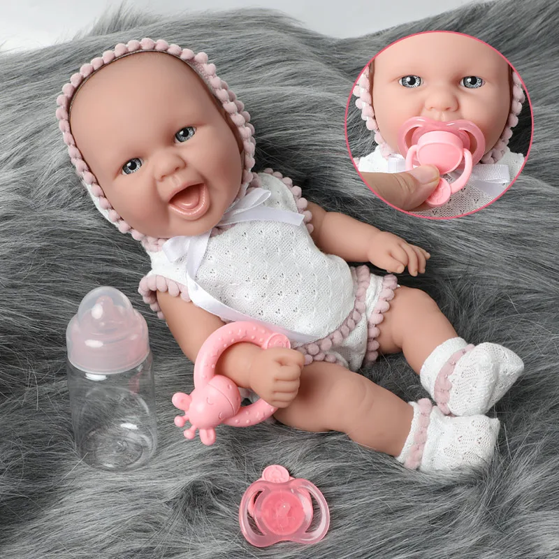 12 дюймов reborn doll 30 см реалистичный силикон bebe body водонепроницаемый имитация