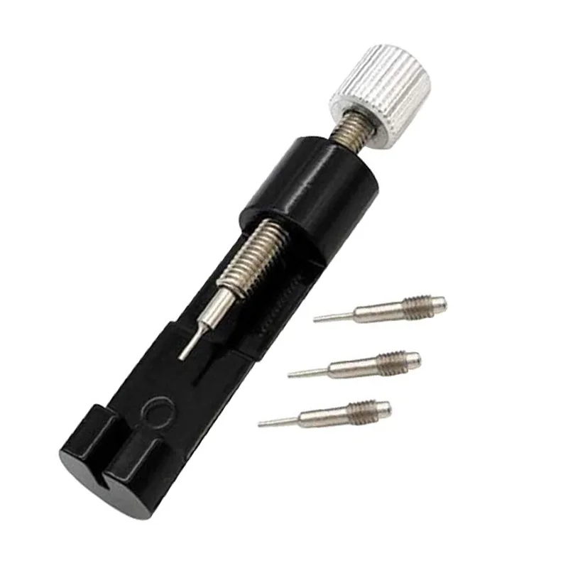 Kit de herramientas de reparación de relojes, ajustador de pulsera con 3 pines de Metal y acero inoxidable