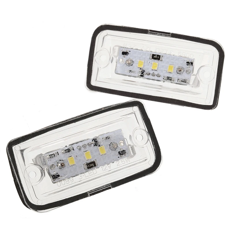 For Mercedes Benz CLK280 500 W209 C209 2pcs 2.5W 3LED White License Plate Light Lamp Accessories