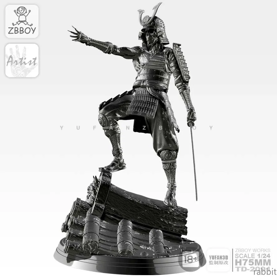 

1/24 Resin Figure Kits warrior resin skeleton model self-assembled TD-2091