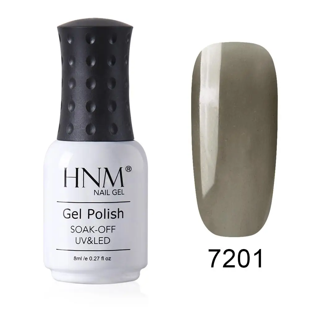 HNM New 8ml Glacier Black UV LED Gel Nail Polish Narl Art Soak Off Hybrid Varnish Lamp Semi Permanent Paint Lucky Lacquer Enamel - Цвет: 7201