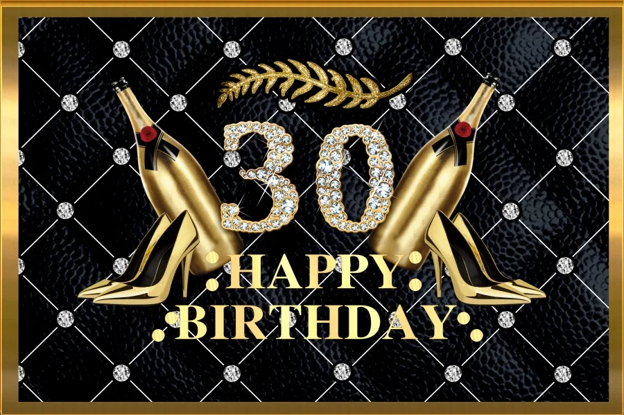 Photo Backdrops Happy Women Fabulous Birthday Party 30 40 50th High Heels Party Banner Photo Backgrounds Photocall Photo Studio - Цвет: NZY03739