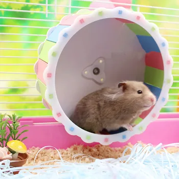 

New Hot Selling Small Pet Toy Hamster Running Wheel Pet Sports Toy Cute Hamster Keep Running Wheel Toy