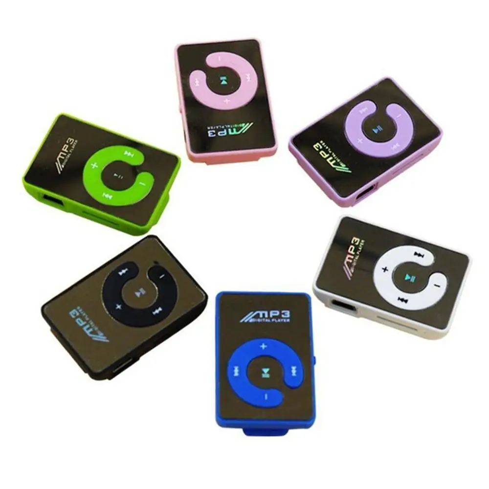 Маленький размер портативный MP3 плеер мини ЖК-экран MP3 плеер Музыкальный плеер Поддержка 32 Гб без экрана Зеркало MP3