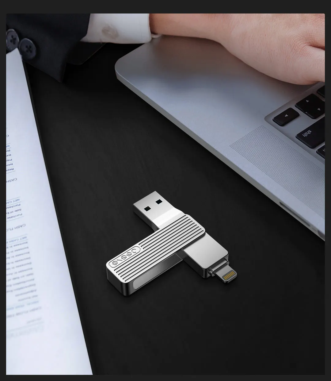 Xiaomi USB 3,1 U накопитель OTG металлический флеш-накопитель с разъемом MFi Lightning/type-C для iPhone 11 Pro/11/XS/X/8/7