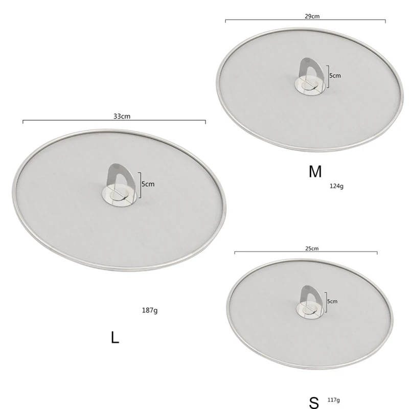 1 шт 25/29/33 см Нержавеющая сталь масла крышка сковородка для жарки брызги экраны жира крышка с ручкой Кухня кухонная посуда