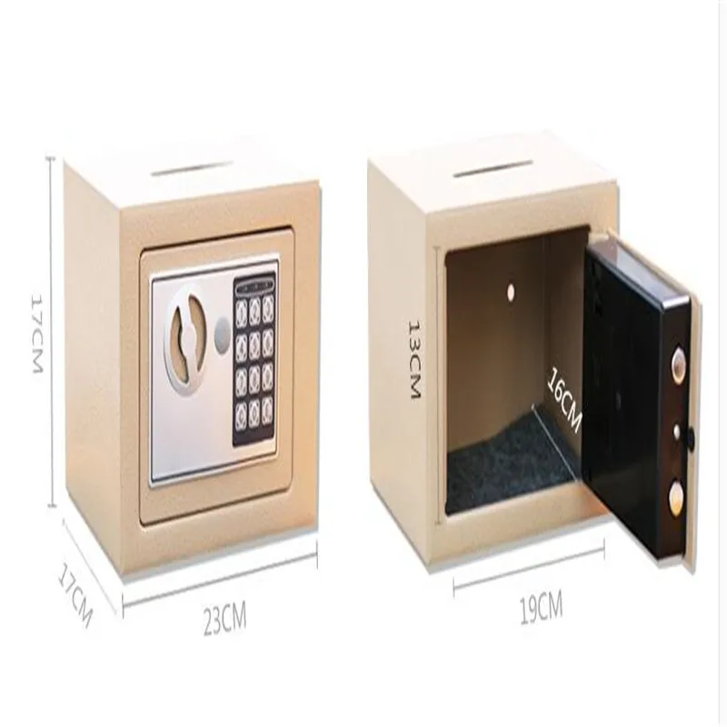 

Digital Safe Box Small Household Mini Steel Safes Money Bank Safety Security Box Keep Cash Jewelry Or Document Securely With Key
