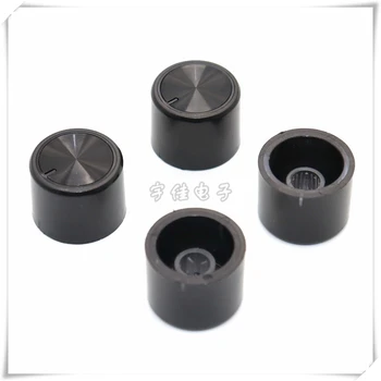 

10 Piece 20 * 15MM light transmission knob potentiometer knob cap power amplifier light guide knob cap flower / half shaft 6mm