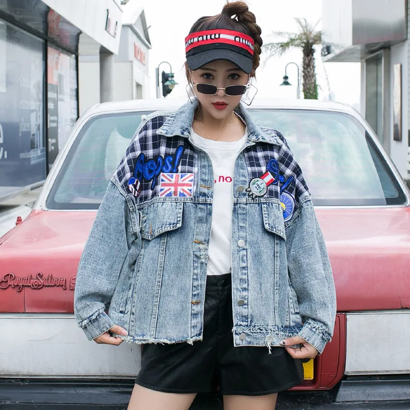 

Jeans Coat Women's Loose-Fit Korean-style 2019 New Style Autumn Online Celebrity Short BF Versatile Tops Gown Thailand Popular B