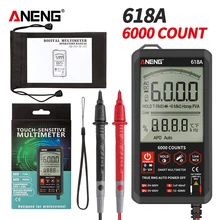 ANENG – multimètre numérique professionnel 618A, mesure de la Diode de capacité de résistance, tension DC/AC