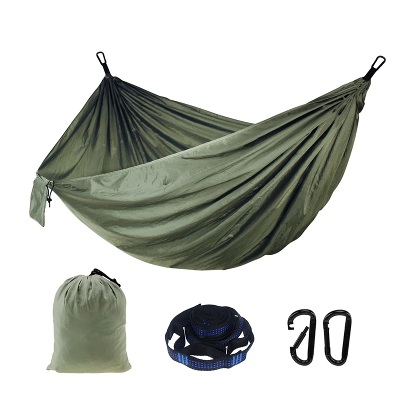 Camping Hammock Double Single Lightweight with Hanging Ropes for Backpacking Hiking Travel Beach Garden-Green |