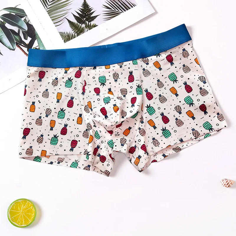 

Fashionable Personality Cotton Mens Underwear Banana Fruit Print Man Boxers High Quality Soft Breathable Cueca Calzoncillos