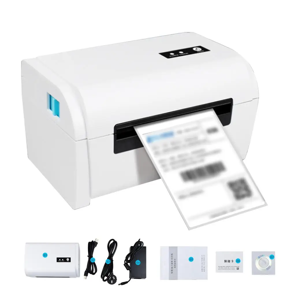 Принтер этикеток Термальный чековый принтер QR код штрих кода Bluetooth USB/доставка