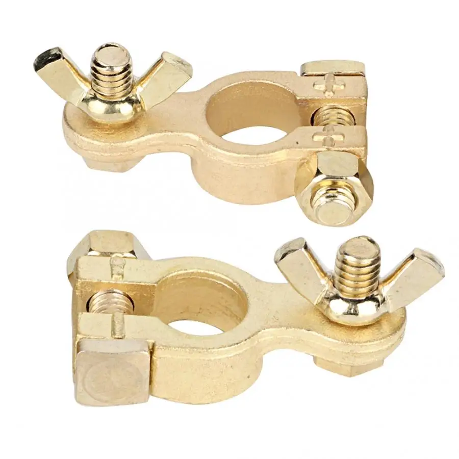 

2pcs Car Boat Battery Positive Negative Terminals Connector Accessory Replacement Battery Terminals Connector