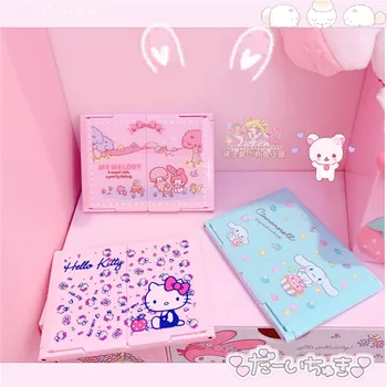 

Cute Melody little twin starsr KT Folding Makeup Mirror Portable Girl Heart Big Ear Dog Small Gift Portable Mirror