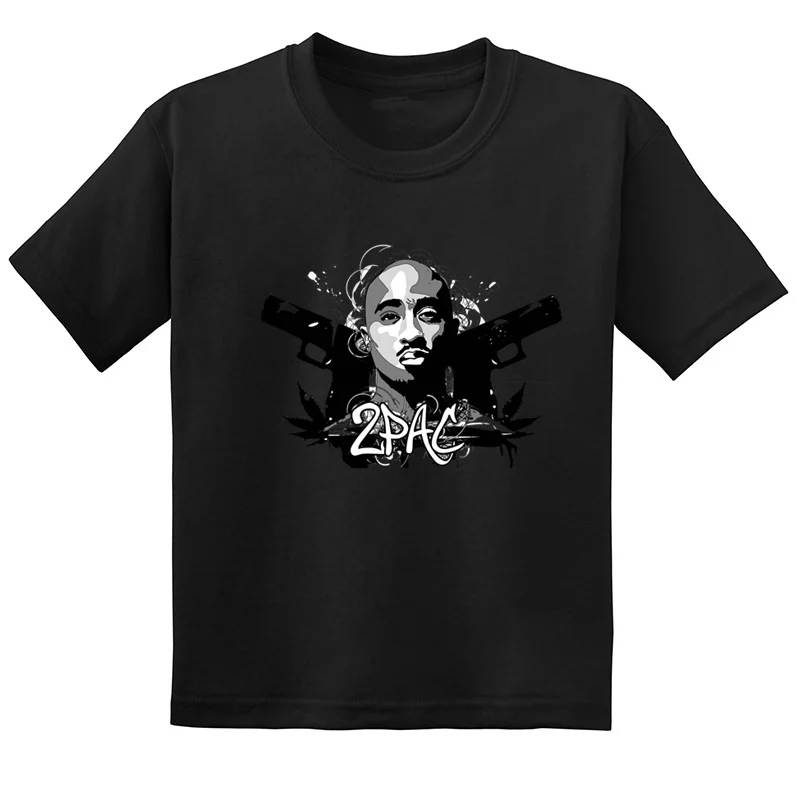 crianças hip hop festival rapper moda camisa crianças tupac thug vida roupas bebê meninas meninos verão preto