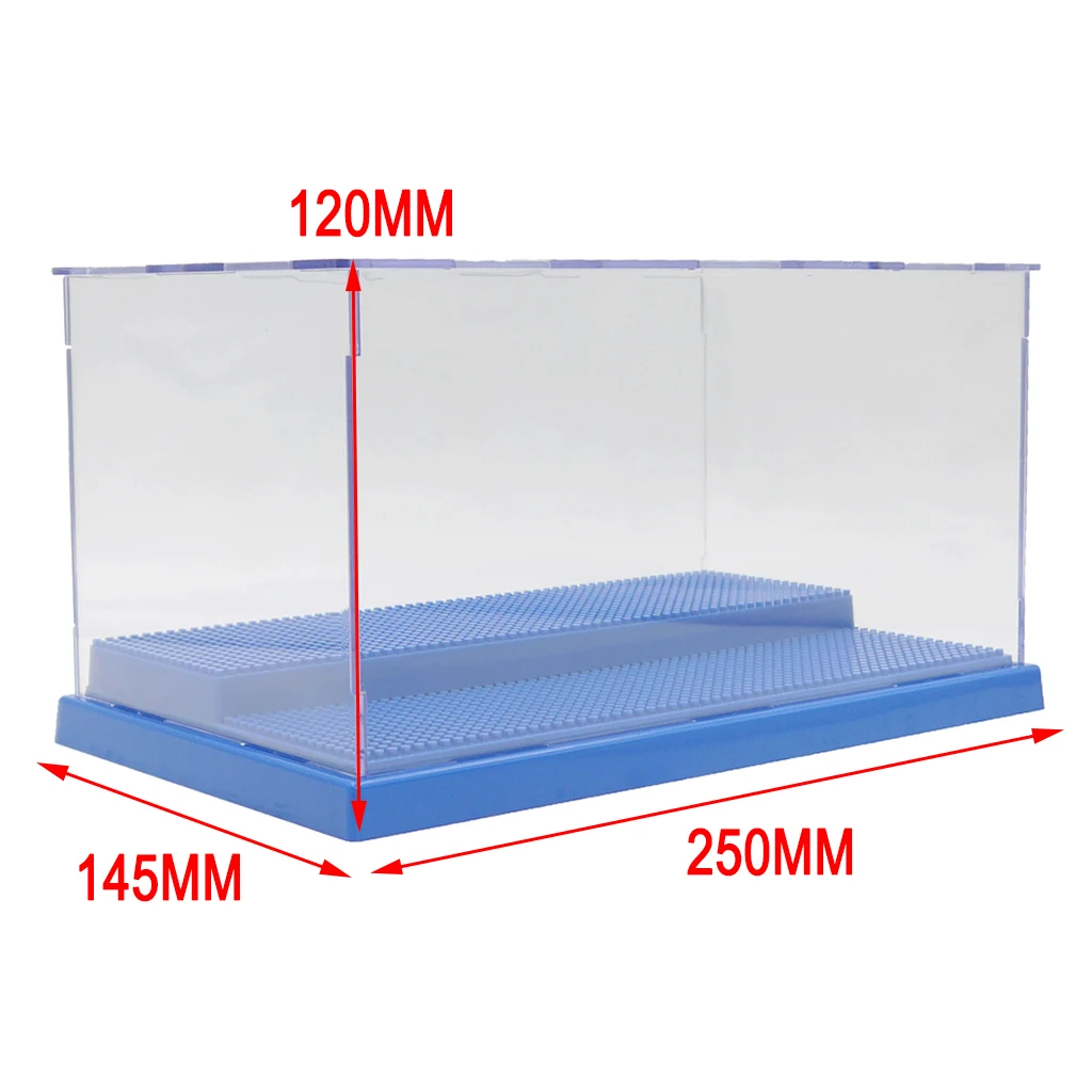 2 Tiers Display Case Box Stand Showcase for LOZ Building Blocks Diamond Brick Display Case Clear Box UV Dustproof Toy Protection