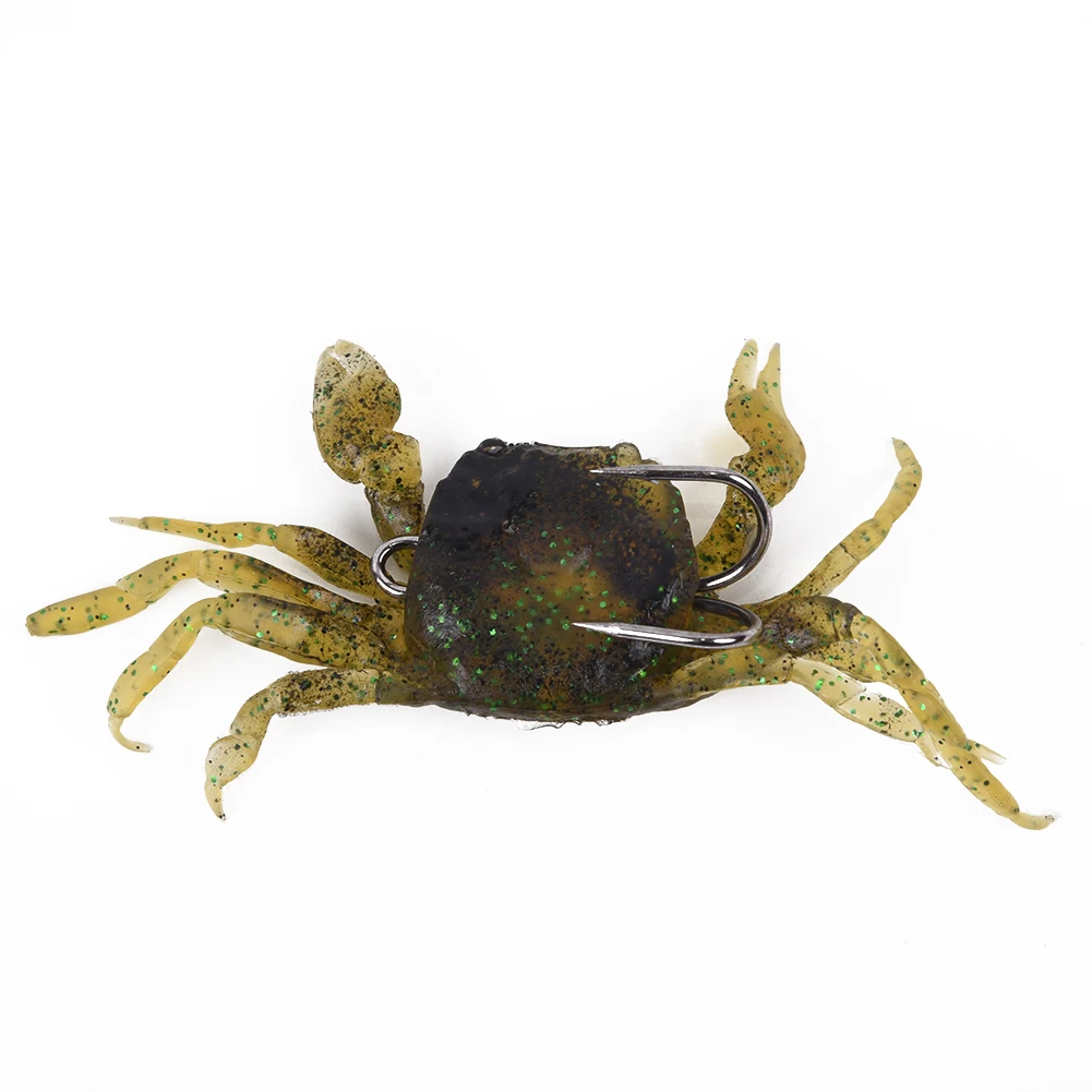 

new 1Pcs Artificial Crab Lure Bait 3D Simulation Fishing Lures Soft Fish Bait with Sharp Hooks 10cm 35g