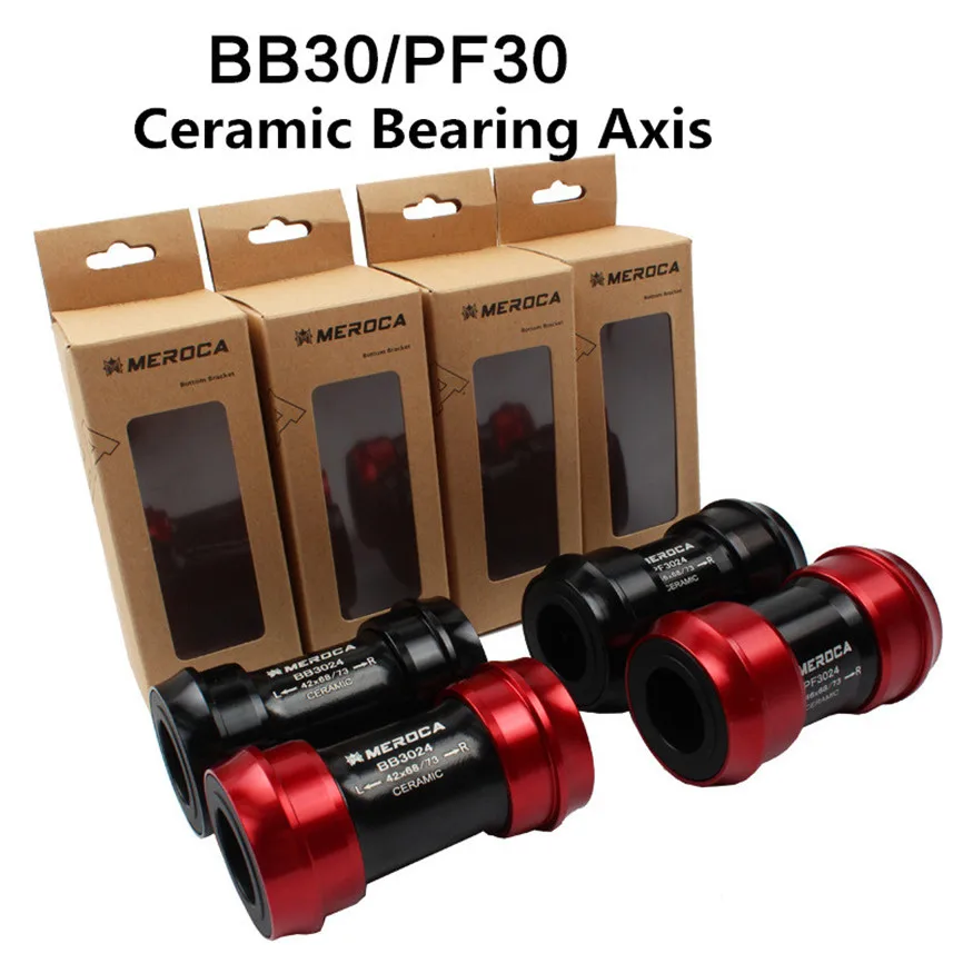 MEROCA BB30 PF30 Ceramic Bearing Axis Axle Press in Bottom Bracket Turn For SHIMANO Crankset Chainwheel 24mm 22mm Bicycle Part | Спорт и