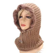 Унисекс, флисовая шапка с капюшоном, лыжная шапка, зимняя шапка для женщин, снуд, шарф, теплые наушники, женская шапка, Gorros Mujer Invierno