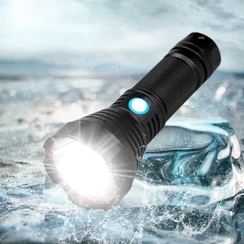 

1200 Lumen LED Flashlight Aluminum alloy Hunting Waterproof Torch Light Powerful Lanterna Used 26650 Battery+usb Charger